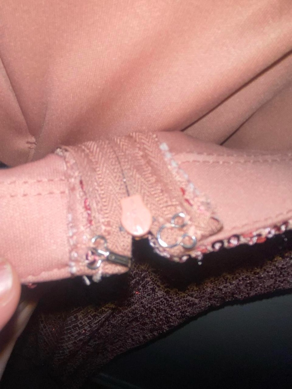 Pink sequin mini dress with cutout detail - Picture 5 of 8